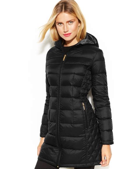 michael michael kors women's long packable puffer coat|Michael Kors packable down fill.